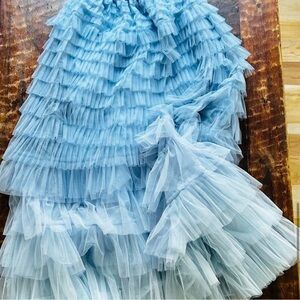 Multilayer Ruffles Tulle Skirt, Casual Fluffy Skirt For Spring & Summer